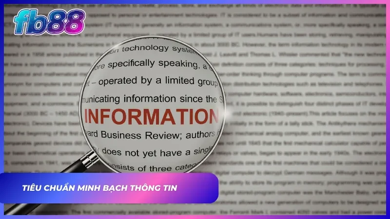 Tiêu chuẩn minh bạch thông tin gắn liền với trải nghiệm người dùng